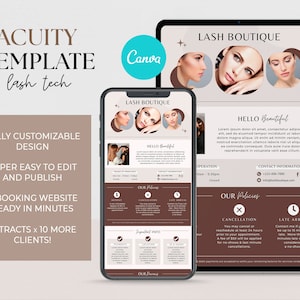 Acuity scheduling template lash, acuity booking site design, acuity lash tech template, acuity website, diy acuity scheduling template