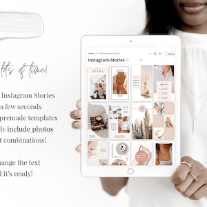 Canva Instagram-mallar | Instagram-mallpaket | Canva-mallkit | Instagram-varumärkesbyggandekit | Canva Blogger-mallneutral bild 7