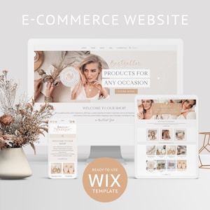 Website Template Ecommerce Wix Website design Online store Online shop template Wix Template Wix Theme Wix Layout Wix Shop Boho Website Blog