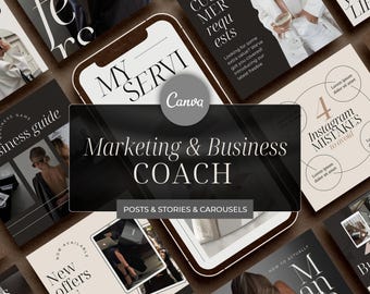 Social Media Templates Canva Instagram Templates for Business Coaches Digital Marketing Coach Agencies Social media managers Life Coach Post