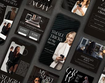 Social media manager UGC Creator Instagram Templates UGC Coach Social media templates UGC Canva Template Influencer Instagram Posts Carousel