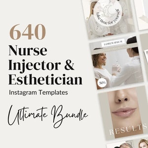 Botox and Filler Instagram Posts, Anti Wrinkle and Filler Instagram Post Templates, Aesthetics Nurse Injector, Medspa Branding Templates
