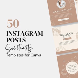 Spiritual Instagram Template, Mystical Instagram Templates, Spiritual Coach Social Media, Chakra Healing Posts, Holistic Wellness Coach Yoga