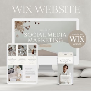 Wix-websitesjabloon voor coaching Wix-websiteontwerp Wix-manager sociale media Wix e-commerce Wix-winkel Wix-servicebedrijf Wix-advieswebsite