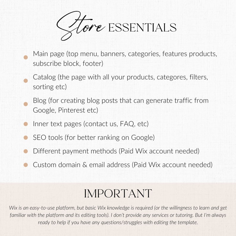 Wix Theme Boutique Website Template Wix Ecommerce Template Fashion Website Template Ecommerce Website Shopping website Premade wix website