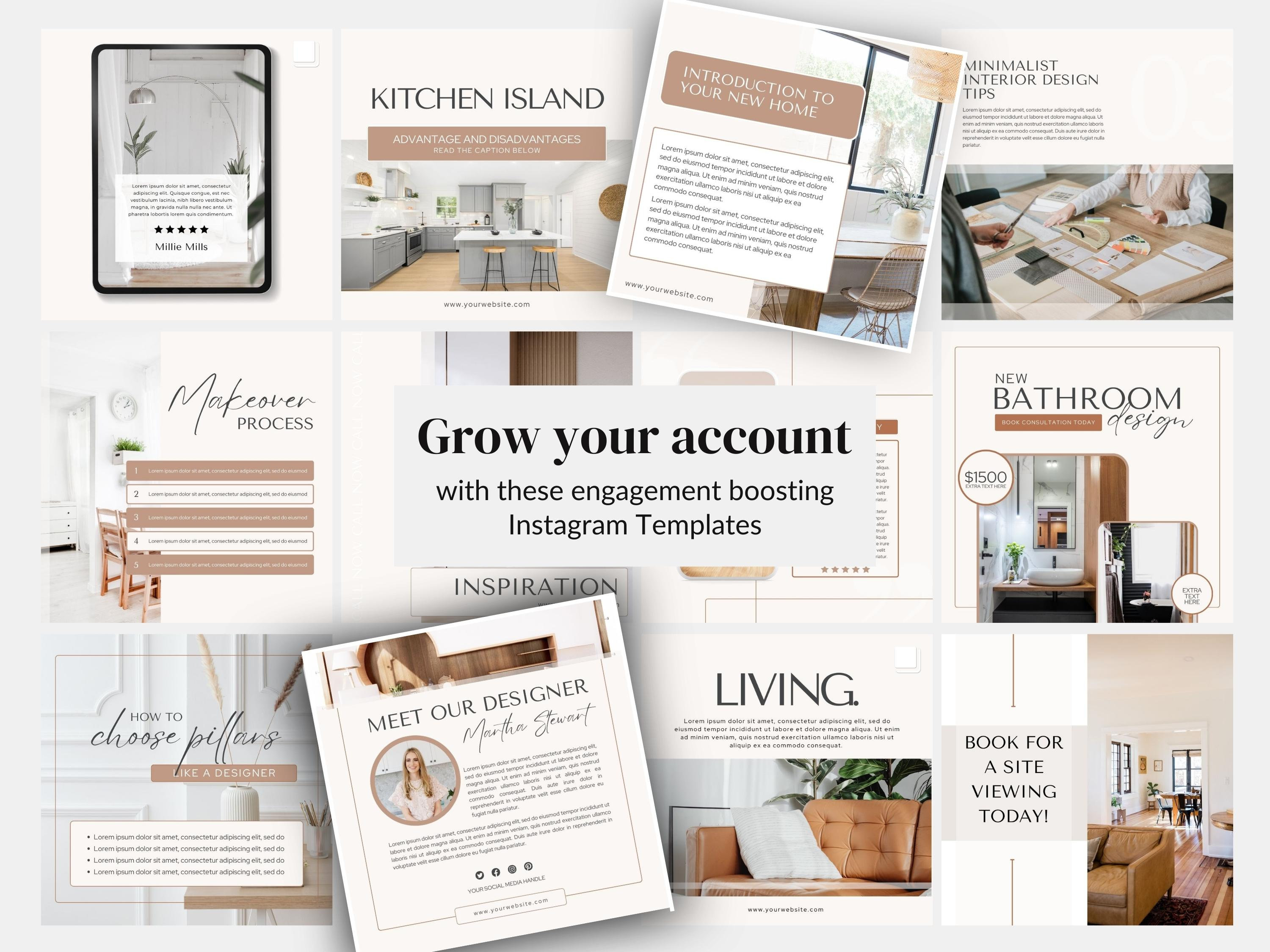 50 Interior Design Instagram Post Template, Interior Design IG Post ...