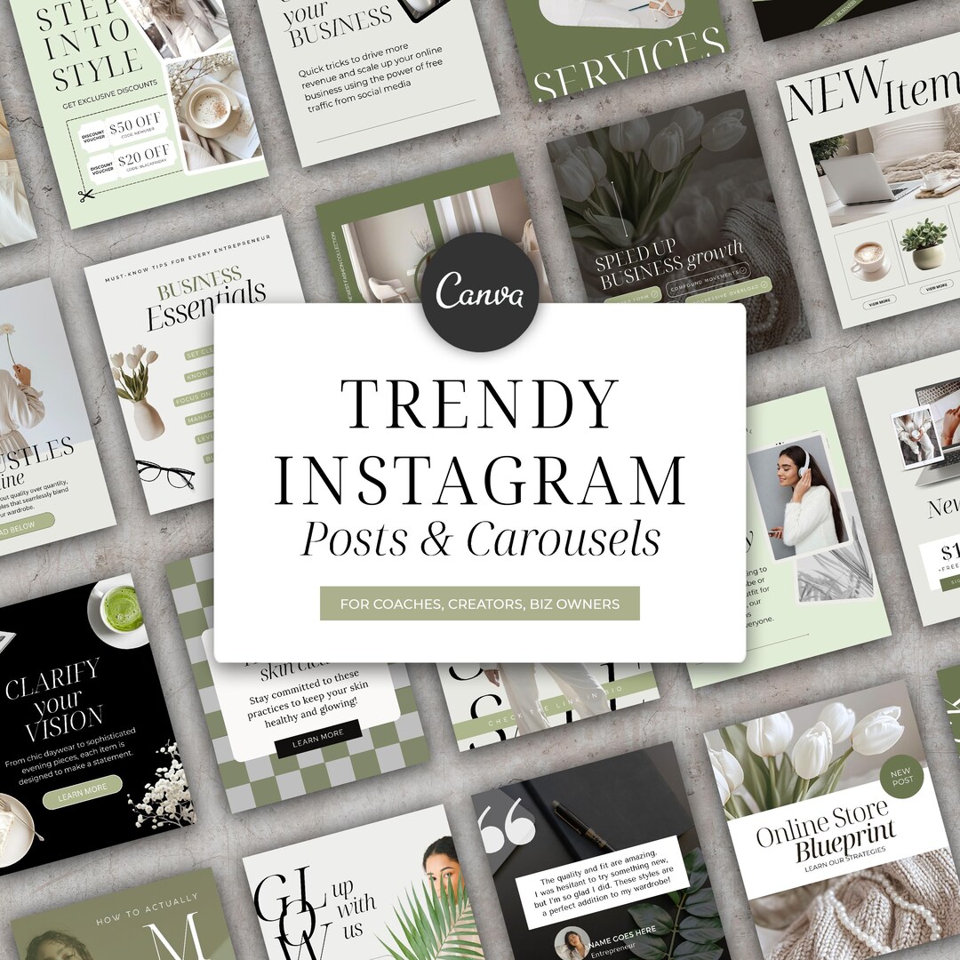 Coaching Instagram Canva Template Instagram Template Bundle for Coach ...