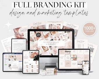 1000 Branding Package Templates, DIY Branding Kit, Social Media Branding Bundle, Branding Logo Kit, Instagram Bundle, Business Marketing