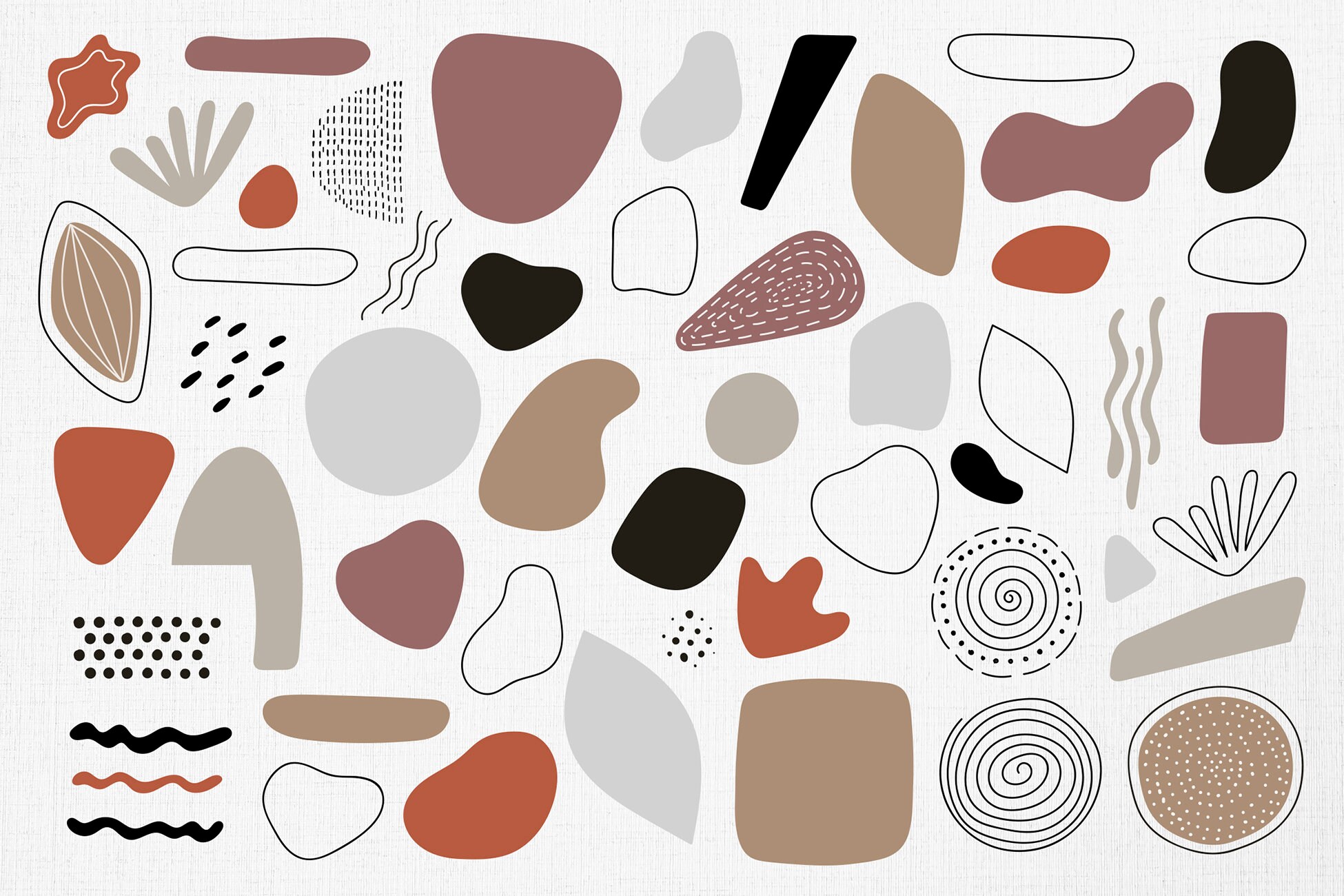 Abstract Elements and Shapes. Abstract Shape Elements Clip Art ...
