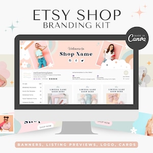 Etsy Shop Kit Etsy Shop Banner Templates Etsy Shop Branding Kit Etsy Banner Bundle Etsy Canva Banners Etsy Store Canva Templates Etsy design