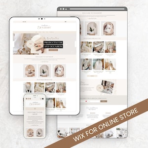 Wix website Template Ecommerce Boutique Wix design Wix theme Luxury online store Jewellery store E-commerce website Online shop Wix