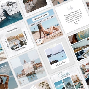 100 Instagram post template travel, travel instagram template, wanderlust instagram, travel agent, travel blogger, vacation, resort, trip