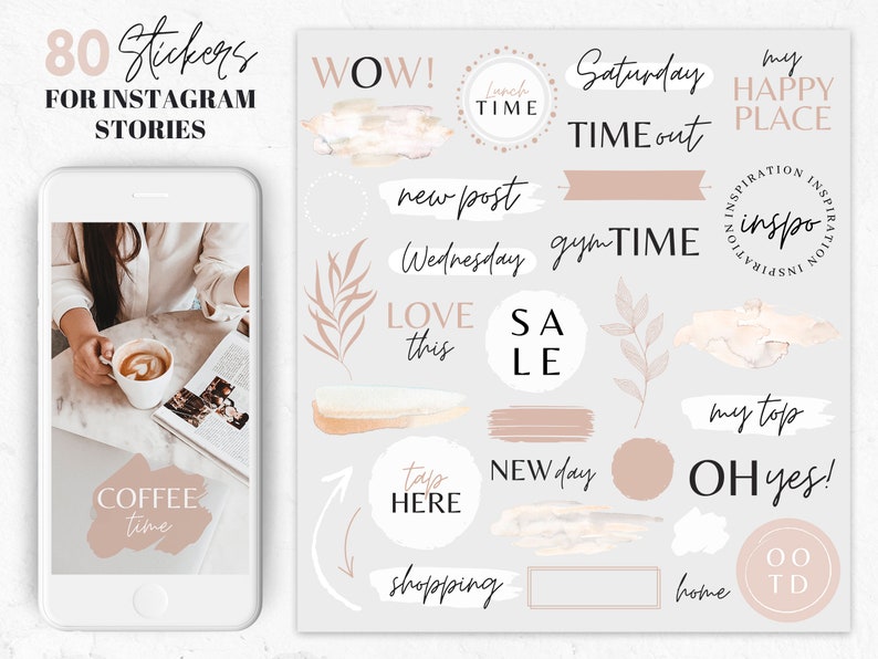 Canva Instagram-mallar | Instagram-mallpaket | Canva-mallkit | Instagram-varumärkesbyggandekit | Canva Blogger-mallneutral bild 4
