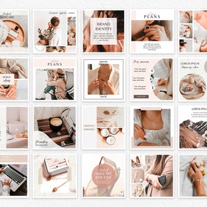 Canva Instagram-mallar | Instagram-mallpaket | Canva-mallkit | Instagram-varumärkesbyggandekit | Canva Blogger-mallneutral bild 8