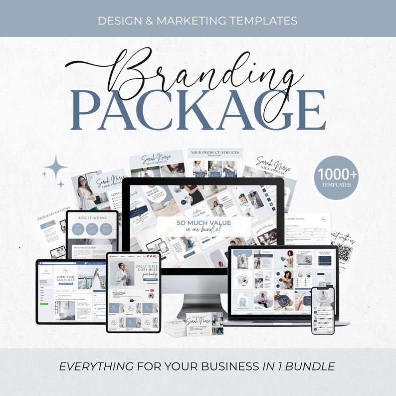 Branding Package Business Templates Canva DIY Branding Kit Instagram Bundle Branding Design Template Social media Canva Template Bundle