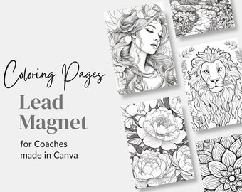 Life Coach Bleimagnet, Erledigt-für-Dich-Ledermagnet, Ausmalseiten Bleimagnet, Ebook-Vorlage zum Ausmalen, Erledigt-für-Dein digitaler Download