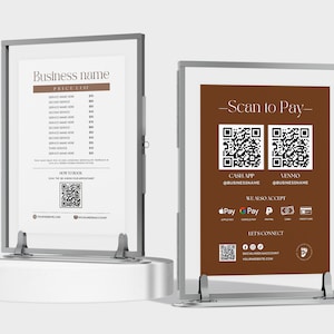Bundle price list flyer, Ways to pay sign, Scan to pay sign, Cash app sign, Scan to pay template, Barber price list, Barbershop Price List