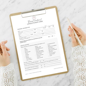 Facial Treatment Forms, Editable Esthetician Templates, Printable Skincare Consent Forms, Beauty Salon Forms, Facial Consultation Form