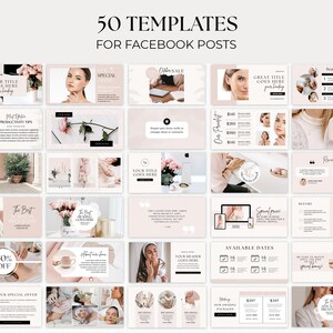 Facebook Templates, Facebook Timeline Cover Template, Facebook Post Templates, Social media templates small business, Facebook ads