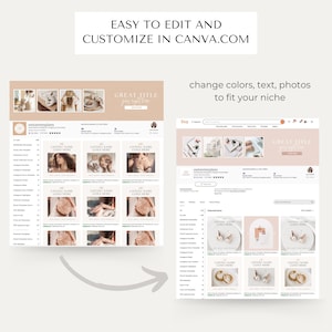 Etsy Shop Kit Etsy Banners Templates Etsy Shop Branding Kit Etsy Shop Bundle Etsy Canva Banners Etsy Store Canva Templates Etsy design