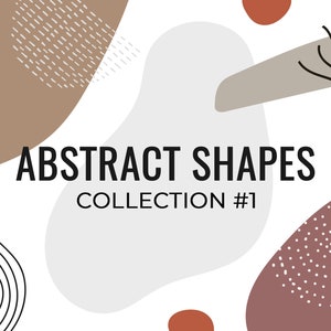 Abstrakte Elemente und Formen. Abstrakte Shape-Elemente ClipArt. Abstrakte Clipart. Moderne Clipart. Canva abstrakte Elemente. Canva-Formen