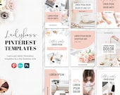 Ladyboss Canva Pinterest Templates. Canva banners. Pinterest Canva Templates. Pinterest design. Canva banners for bloggers, small businesses