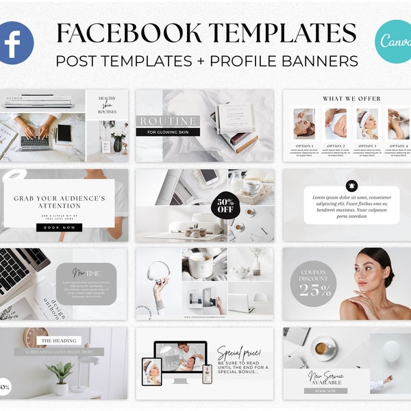 Facebook Post Templates, Facebook Timeline Cover Template, Facebook Banner, Social Media Template Small Business Facebook Ads Facebook Cover