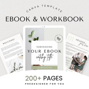 Ebook Template for Coaches Course Creator Ebook Workbook Template Canva Lead Magnet Template Workbook Template Health Coaching Canva Ebook