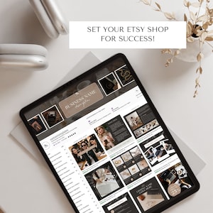 Etsy Store Template Etsy Shop Kit Etsy Shop Banner Etsy Shop Branding Kit Etsy Shop Bundle Etsy Canva Templates Etsy branding dark aesthetic