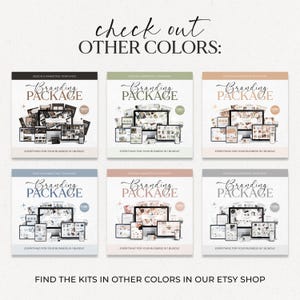 Brand kit Canva Branding Package Business template Bundle Branding Kit Social media Template Small business template Canva Branding Kit Blue image 11