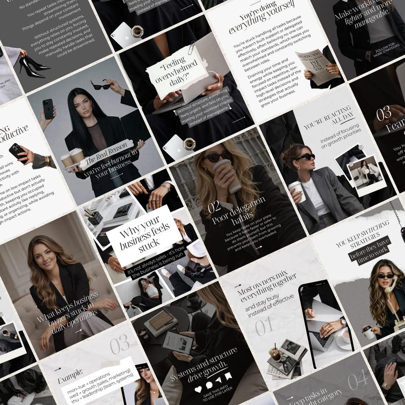 Instagram Carousel Templates Business coach Financial expert Content Creators Social media agency Carousel post Viral IG Trendy Instagram