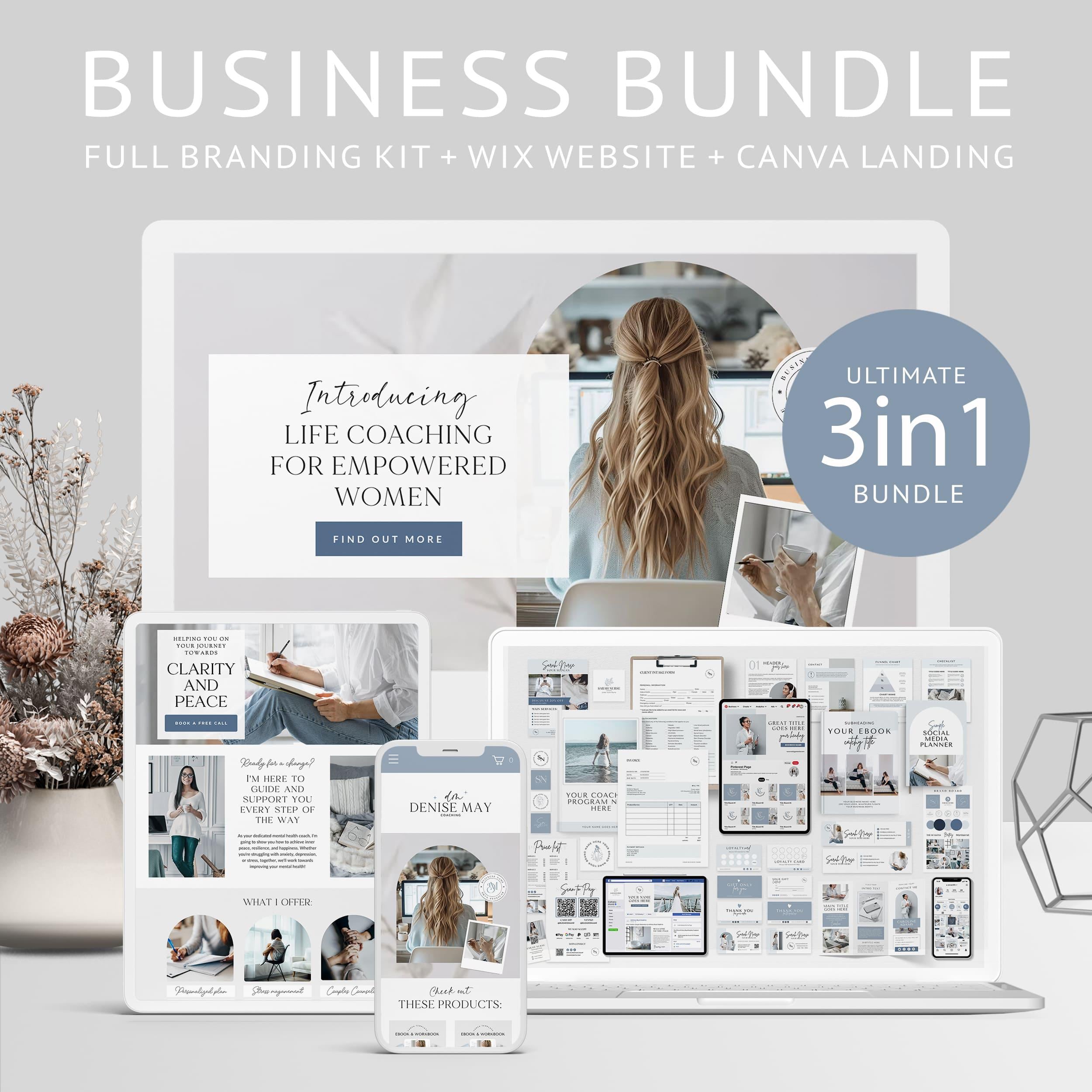 Coaching Templates Business Bundle for Coach Therapist Consultant Wix ...