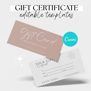 Modèle modifiable de carte-cadeau Canva, Modèle modifiable de chèque-cadeau, Chèque-cadeau à faire soi-même, Chèque-cadeau, Coupon de carte-cadeau imprimable Canva