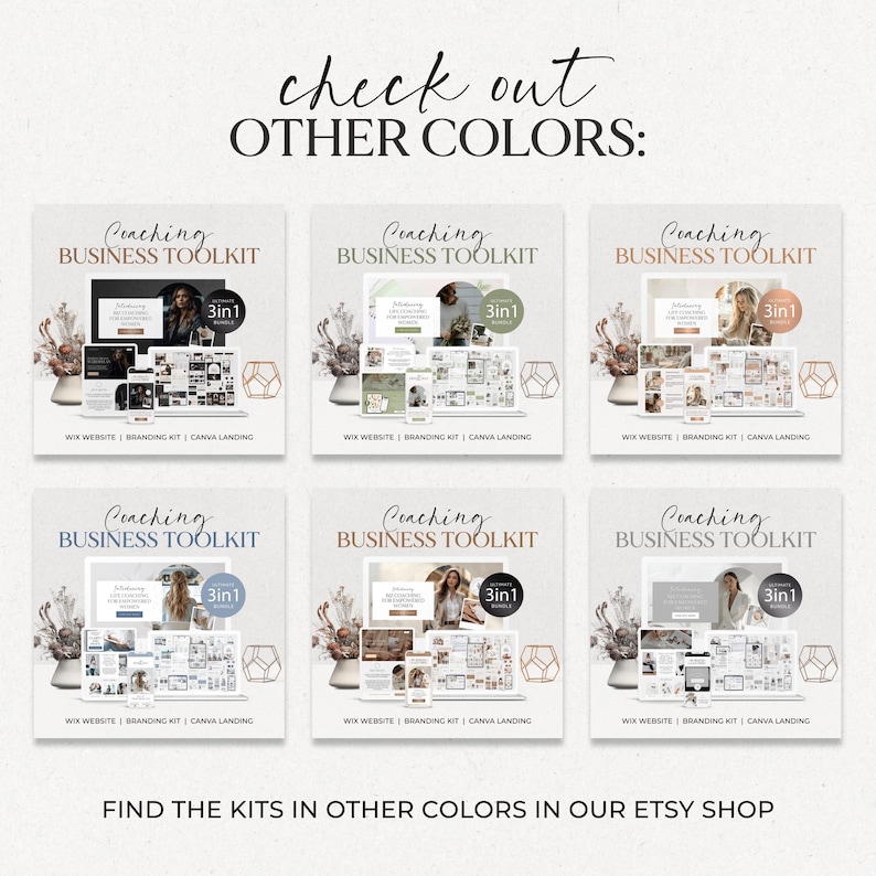 Coaching Business Website Template All in One Bundle Wix Website Template Canva website Branding Kit Coach Marketing Template Wix design image 11