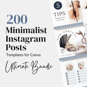 Instagram Post Templates Canva in blue, Social Media Marketing Templates, Instagram Templates for Business, Instagram Templates Canva Blue