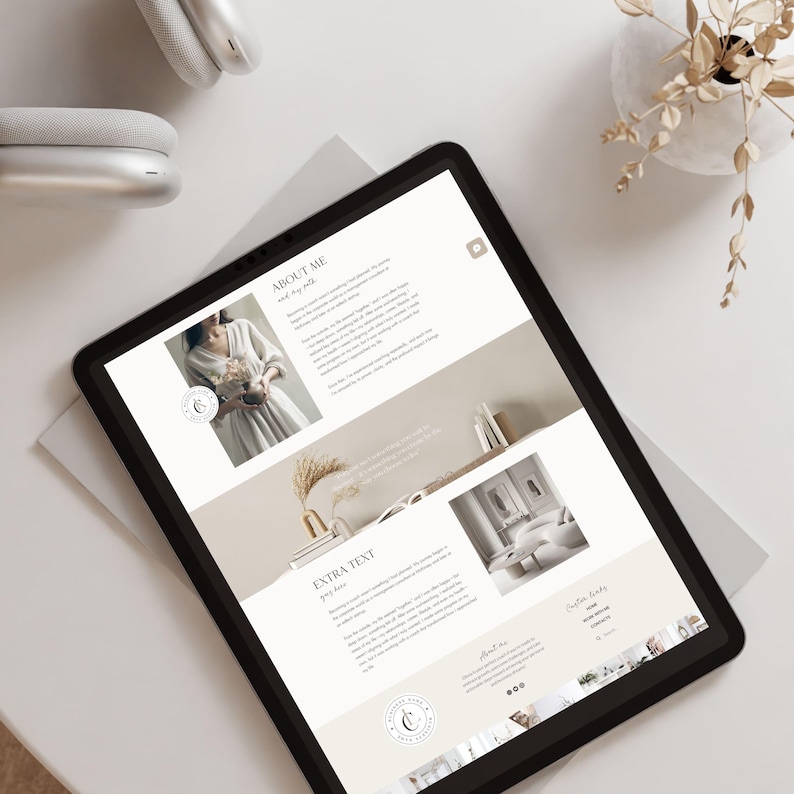Wix Website Template Coaching Website Wix Design Wix theme Coach Wix Ecommerce Shop Wix Service business Wix consulting website Wix beige