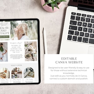 Canva website template Canva website spiritual Canva website fitness Canva website service business Sales page template Landing Page Canva