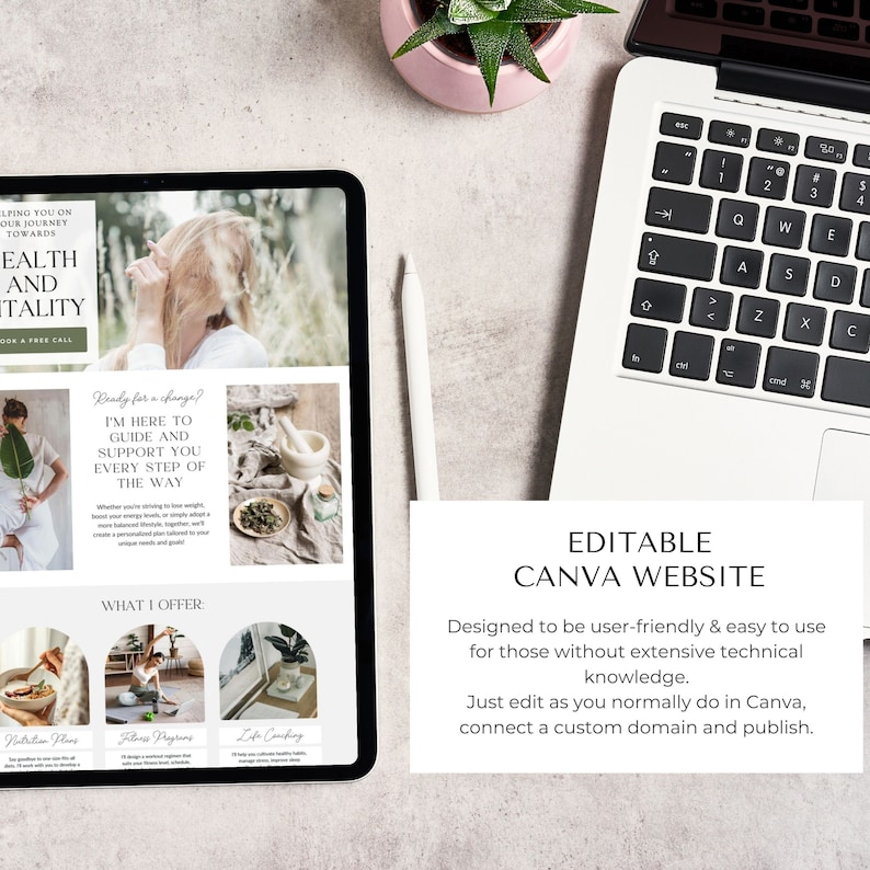 Canva website template Canva website spiritual Canva website fitness Canva website service business Sales page template Landing Page Canva