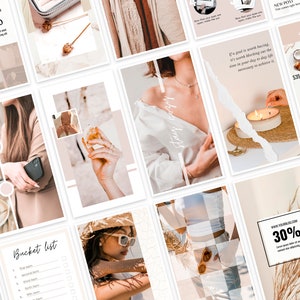 Canva Instagram-mallar | Instagram-mallpaket | Canva-mallkit | Instagram-varumärkesbyggandekit | Canva Blogger-mallneutral bild 6