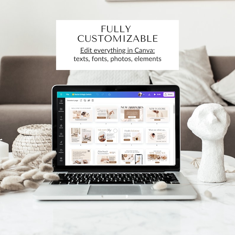 Email Template Email Newsletter template Pack Email Marketing Canva Template MailChimp FloDesk ConvertKit  Klaviyo Email design Bundle Brown