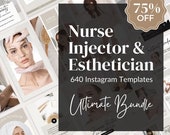 640 Nurse Injector Instagram Templates, Botox and Filler Canva Template, Aesthetics Nurse, Beauty Social Media Template, Medspa Templates