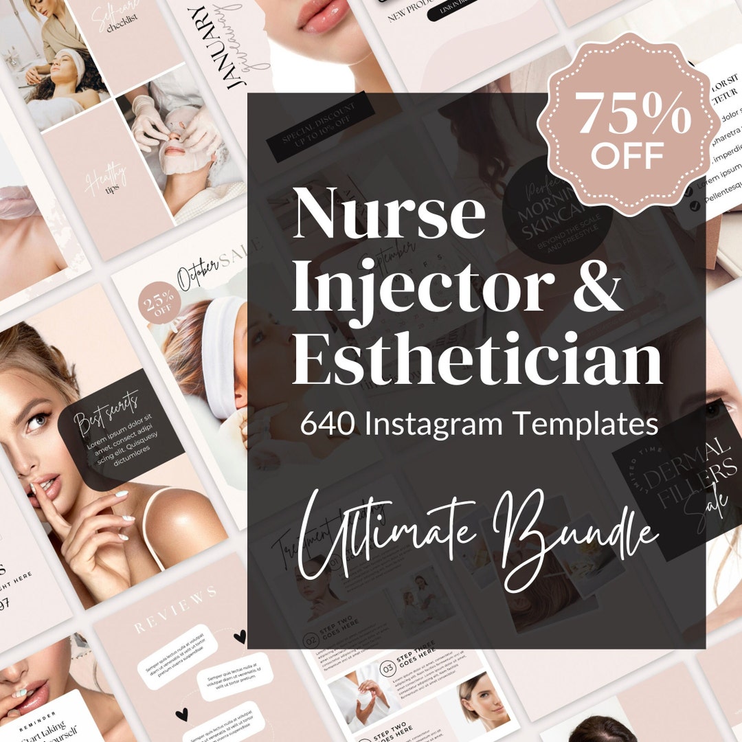 640 Esthetician Instagram Templates Nurse Injector Instagram Template ...