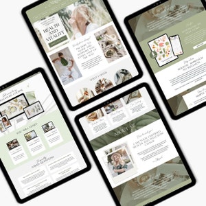 Modello di sito Web Canva Sito Web Canva spirituale Sito Web Canva fitness Sito Web Canva servizio aziendale Modello di pagina di vendita Pagina di destinazione Canva