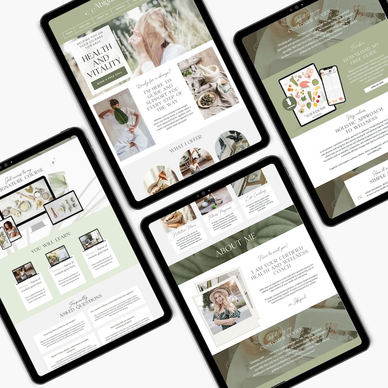 Canva website template Canva website spiritual Canva website fitness Canva website service business Sales page template Landing Page Canva
