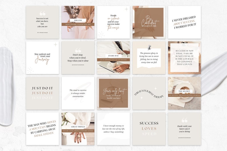 Instagram Bundle, Instagram Post Templates Canva, Instagram Templates for Business, Marketing Templates, Brown Instagram, Social media posts