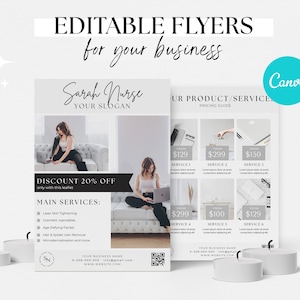 Modelo de folheto Canva, folheto de negócios, modelo de folheto editável, folheto de reserva agora, folheto para impressão, modelos para pequenas empresas, folheto de treinamento