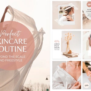 Canva Instagram-mallar | Instagram-mallpaket | Canva-mallkit | Instagram-varumärkesbyggandekit | Canva Blogger-mallneutral bild 9
