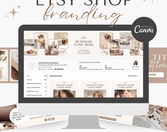 Etsy Shop Banner Kit Etsy Shop Templates Etsy Shop Branding Kit Etsy Shop Bundle Etsy Canva Banners Etsy Store Canva Templates Etsy design