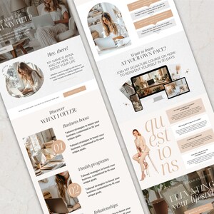 Coach website Canva Template for Coach Landing Page Website Life Coach Website Canva Sales Page Template Coaching Website Design Canva Boho