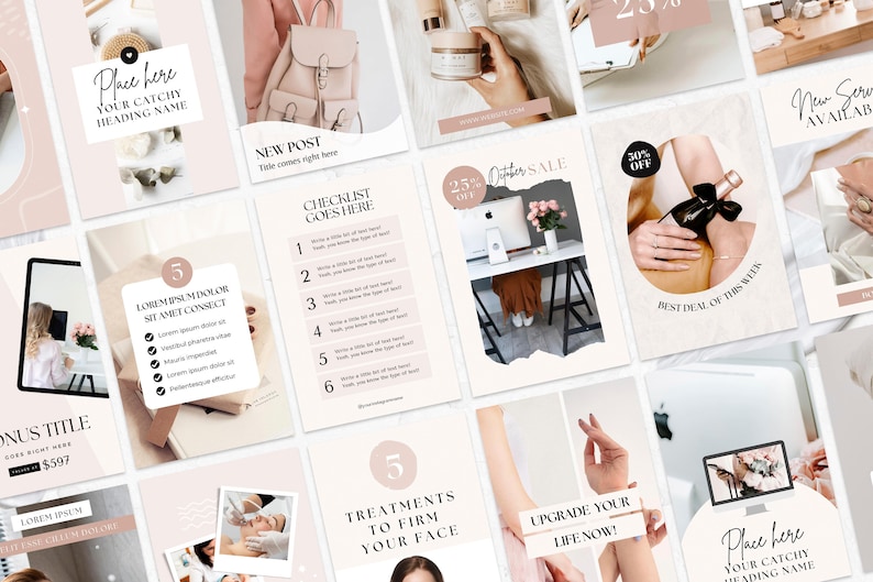 Pinterest Templates Canva Pinterest Pin Templates Pink Pinterest Bundle Idea Pins Pinterest Board Covers Pinterest Blogger Templates Pins